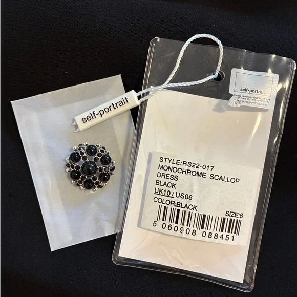 Self-Portrait Black Mini Dress - Picture 4 of 10